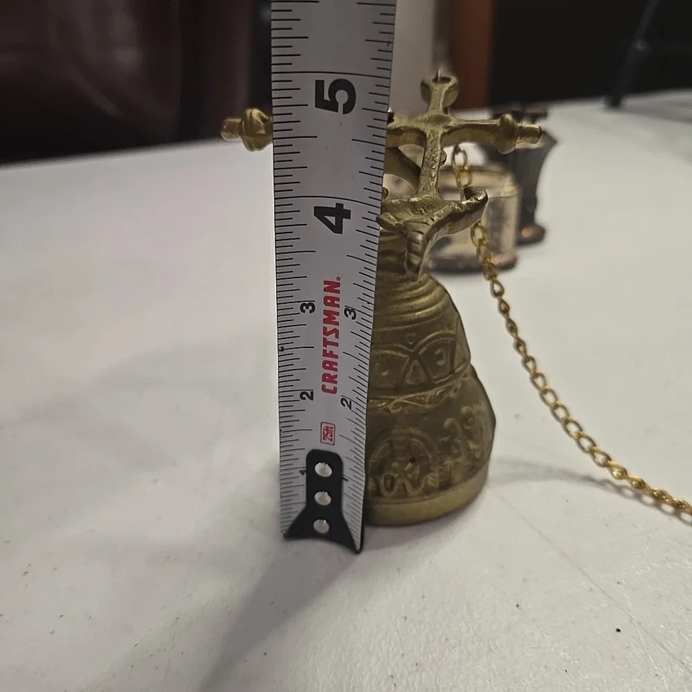 20th Century Antique Brass‎ Monastery/Door Bell With Chain
